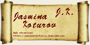Jasmina Koturov vizit kartica